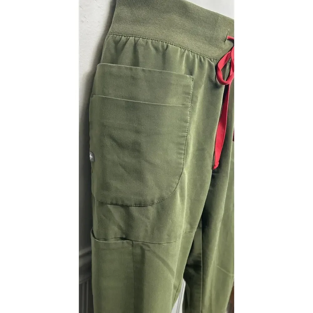 Figs Scrub Pants Men’s Martini Olive Cargo Joggers Size XS Technical Collection